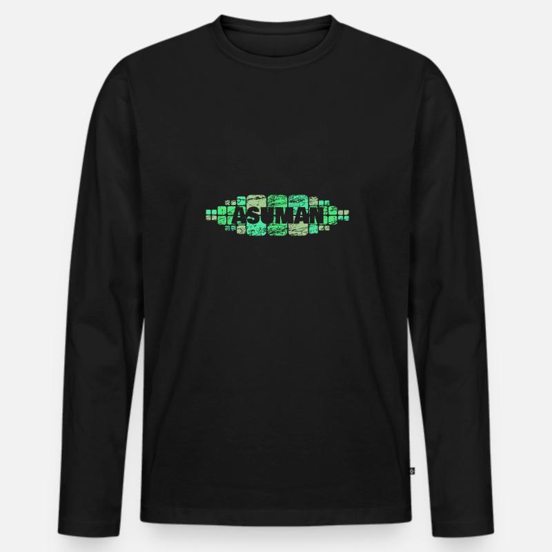Mutti Asuman - Männer Premium Bio Langarmshirt - Schwarz