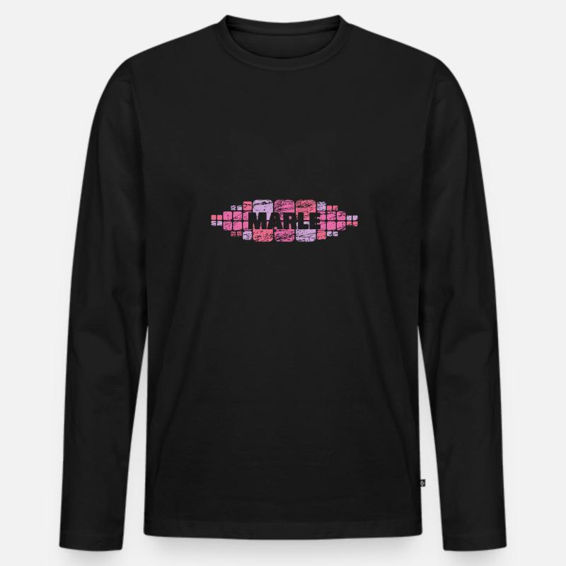 Mutter für Marle Mutti Mama - Männer Premium Bio Langarmshirt - Schwarz