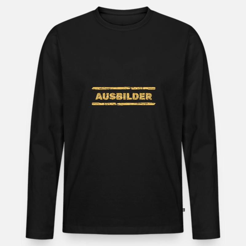 Beruf Ausbilder - Männer Premium Bio Langarmshirt - Schwarz