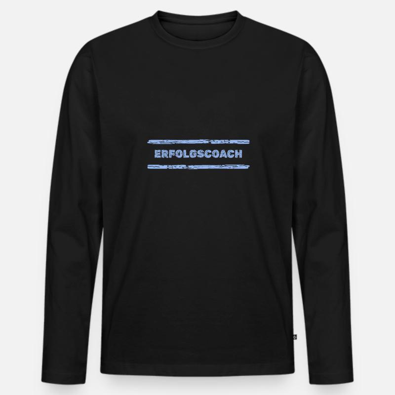 Beruf Erfolgscoach - Männer Premium Bio Langarmshirt - Schwarz