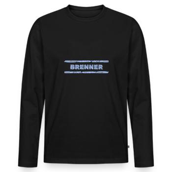 Profession Brenner - T-shirt manches longues Premium bio Homme - noir - Devant - Nico (187cm)