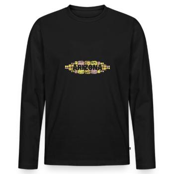 Mom Arizona - Men's Premium Organic Long Sleeve Shirt - black - Front - Nico (187cm)