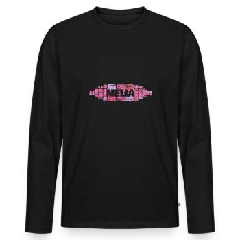Mutti Melia - Männer Premium Bio Langarmshirt - Schwarz - Vorne - Nico (187cm)