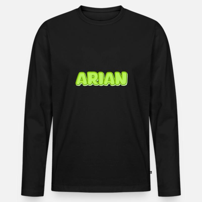 Arian Arian - Männer Premium Bio Langarmshirt - Schwarz