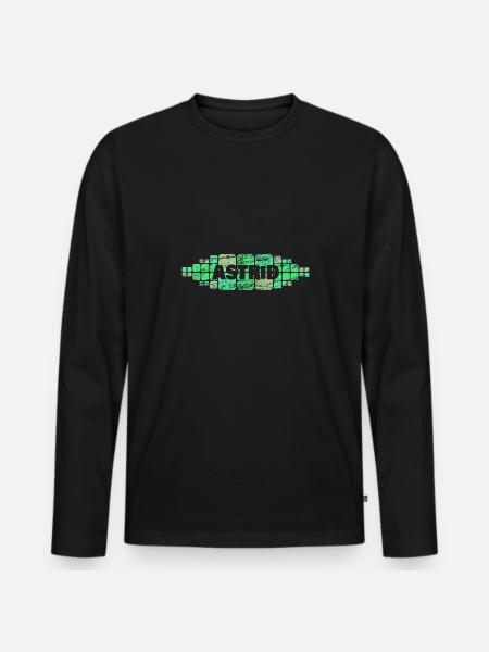 Mom Astrid - Men's Premium Organic Long Sleeve Shirt - black