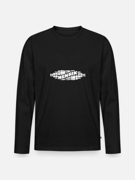 Gift for Henrik - Men's Premium Organic Long Sleeve Shirt - black