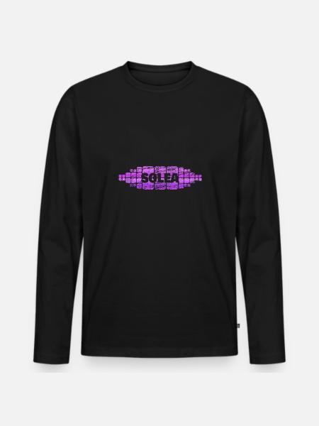 Mutti Solea - Männer Premium Bio Langarmshirt - Schwarz