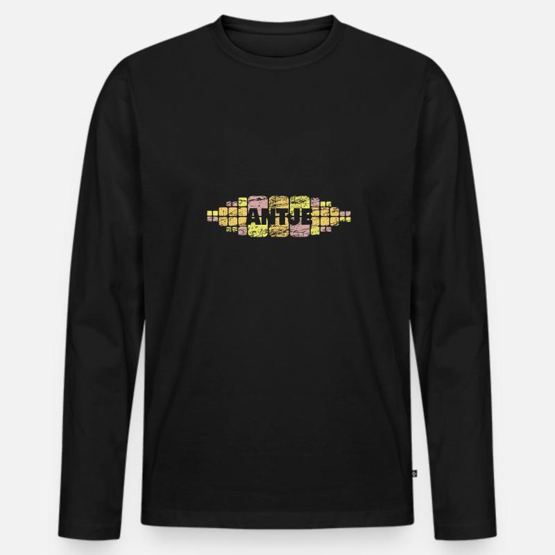 Mutti Antje - Männer Premium Bio Langarmshirt - Schwarz