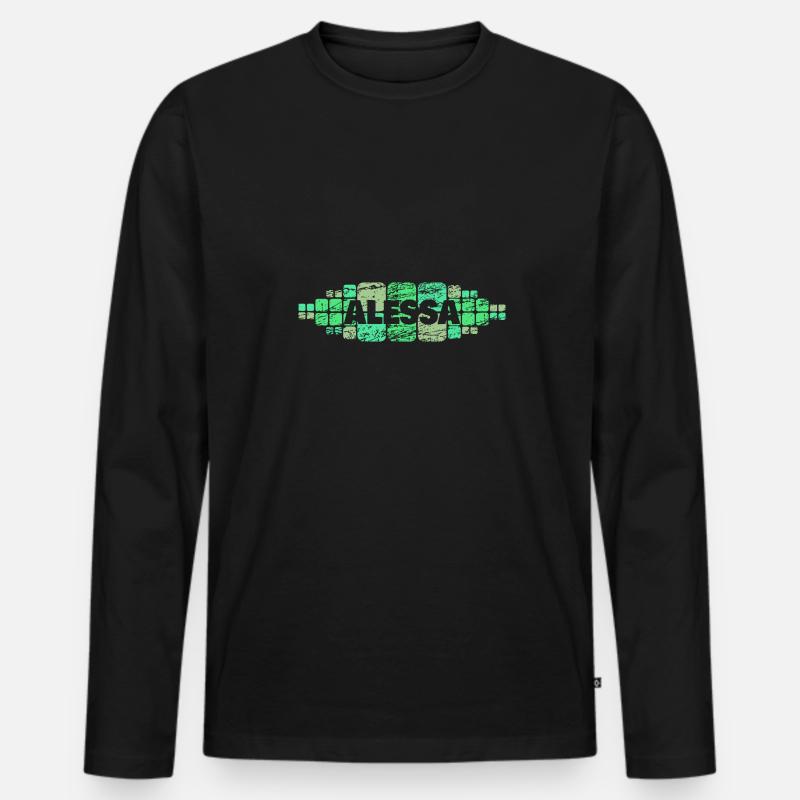 Mutti Alessa - Männer Premium Bio Langarmshirt - Schwarz