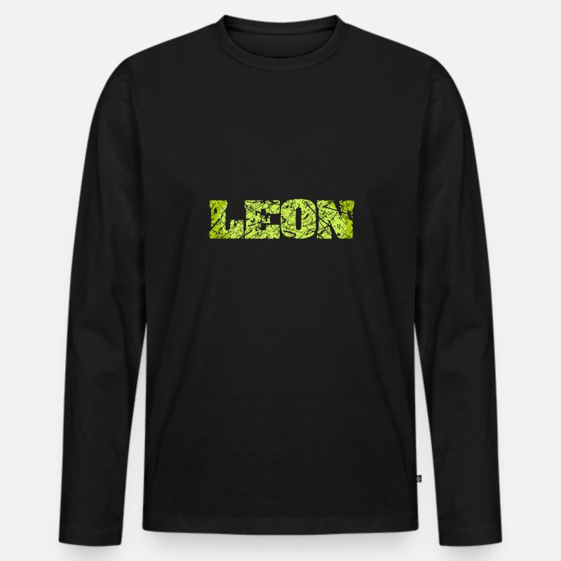 Gift idea Leon - Men's Premium Organic Long Sleeve Shirt - black