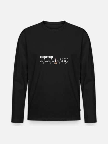 Chien Bernedoodle - T-shirt manches longues Premium bio Homme - noir