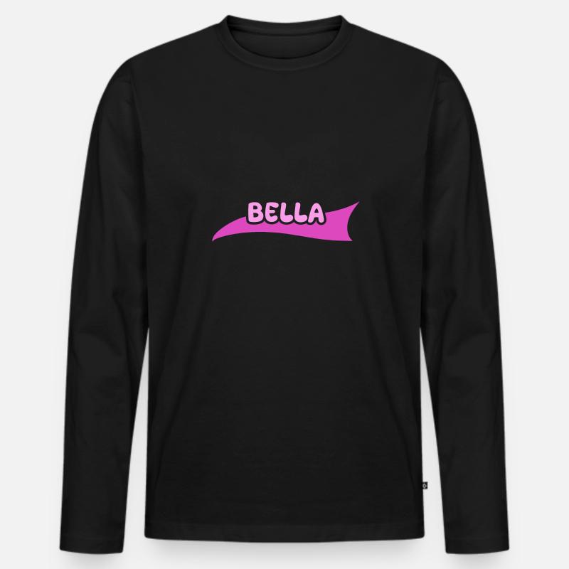 Bella as a given name - Men's Premium Organic Long Sleeve Shirt - black