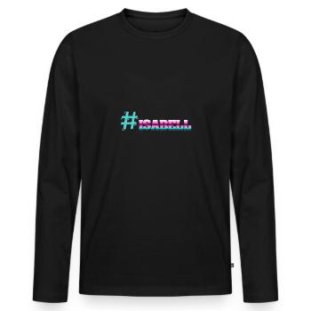 Geschenk für Isabell - Männer Premium Bio Langarmshirt - Schwarz - Vorne - Nico (187cm)