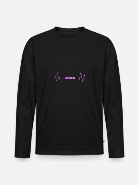 Lorien comme prénom - T-shirt manches longues Premium bio Homme - noir