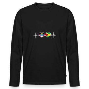 Flag of Antigua and Barbuda - Men's Premium Organic Long Sleeve Shirt - black - Front - Nico (187cm)