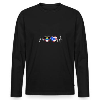Flag of Antigua and Barbuda - Men's Premium Organic Long Sleeve Shirt - black - Front - Nico (187cm)