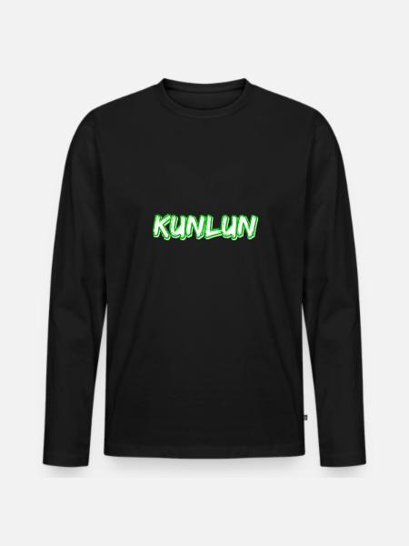 Kunlun - Männer Premium Bio Langarmshirt - Schwarz