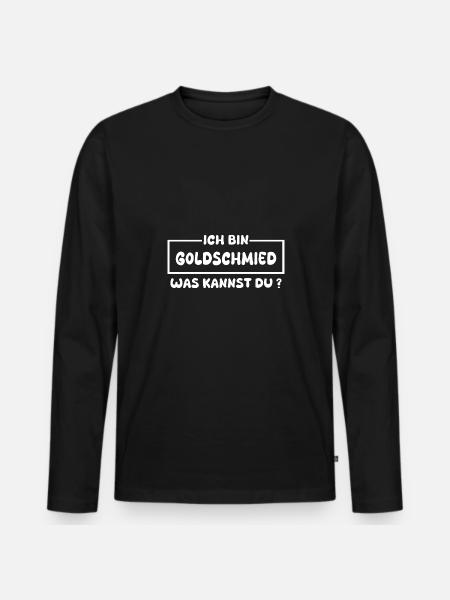Occupation: Goldsmith - Men's Premium Organic Long Sleeve Shirt - black