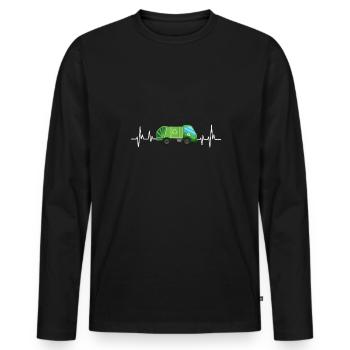 Garbage trucks, garbage day, garbage collection - Men's Premium Organic Long Sleeve Shirt - black - Front - Nico (187cm)