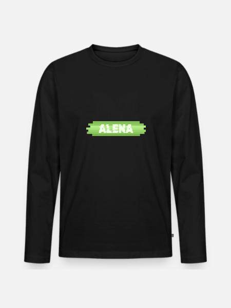 Alena as a gift idea - Men's Premium Organic Long Sleeve Shirt - black