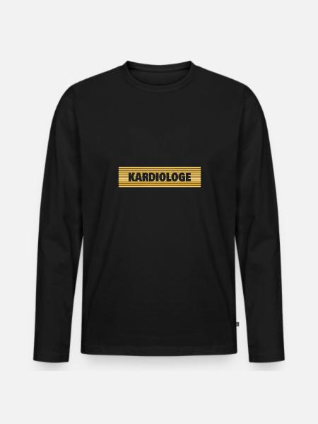 Gift for cardiologist - Men's Premium Organic Long Sleeve Shirt - black