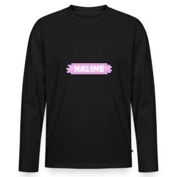 Frauenname Halime - Männer Premium Bio Langarmshirt - Schwarz - Vorne - Nico (187cm)