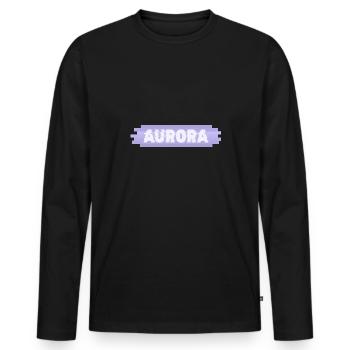 Mother Aurora - Men's Premium Organic Long Sleeve Shirt - black - Front - Nico (187cm)