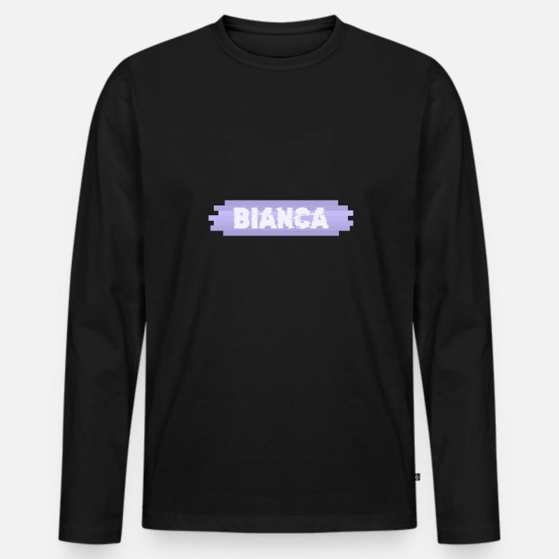 Geschenk für Bianca - Männer Premium Bio Langarmshirt - Schwarz
