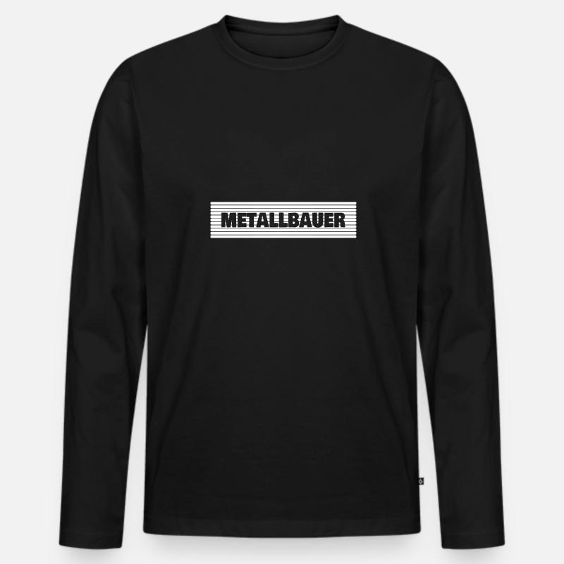 Metallbauer - Männer Premium Bio Langarmshirt - Schwarz