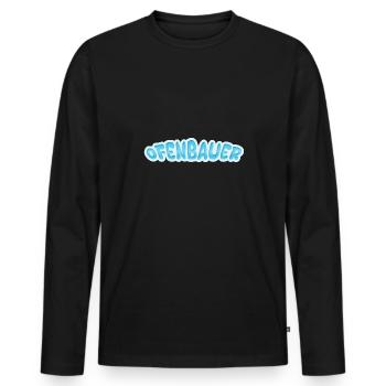 Stove builder - Men's Premium Organic Long Sleeve Shirt - black - Front - Nico (187cm)