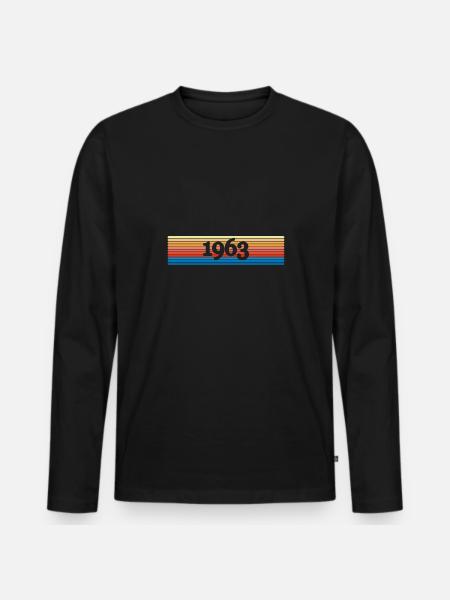 Year 1963 - Men's Premium Organic Long Sleeve Shirt - black