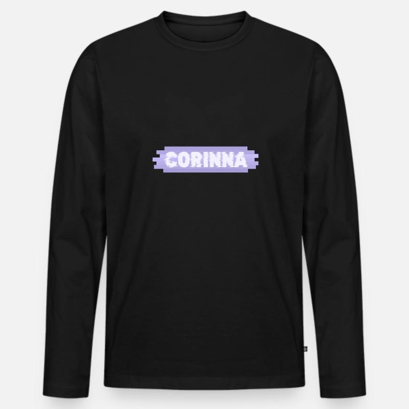 Mutter Corinna - Männer Premium Bio Langarmshirt - Schwarz