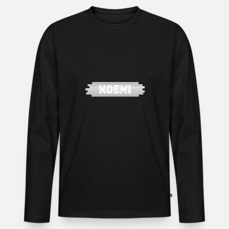 Name Noemi - Männer Premium Bio Langarmshirt - Schwarz