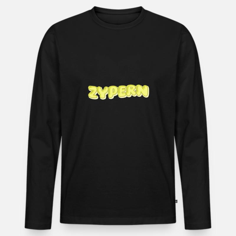 Urlaub Zypern - Männer Premium Bio Langarmshirt - Schwarz