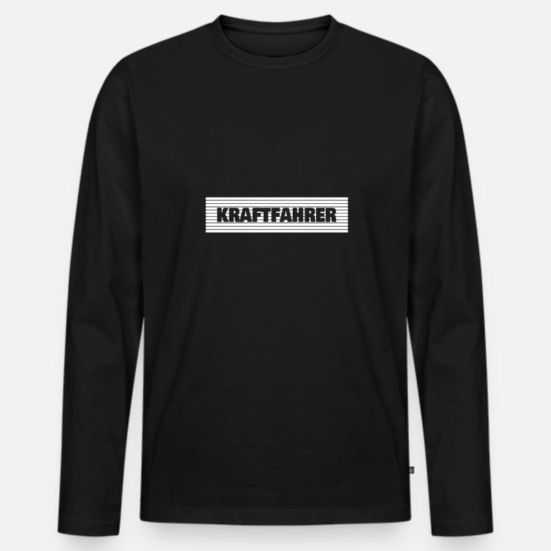 Beruf Kraftfahrer - Männer Premium Bio Langarmshirt - Schwarz