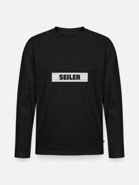 Ropemaker - Men's Premium Organic Long Sleeve Shirt - black
