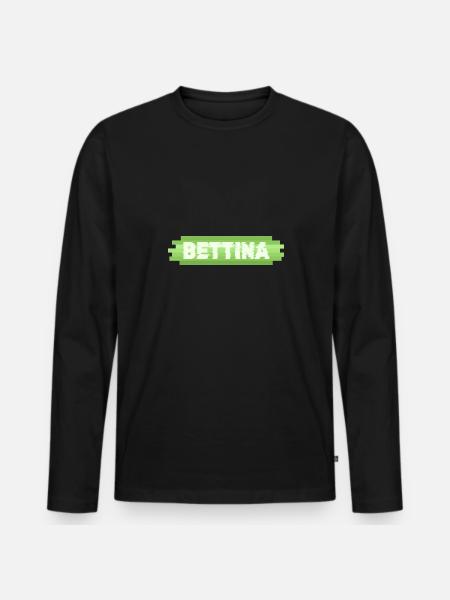 Geschenk für Bettina - Männer Premium Bio Langarmshirt - Schwarz
