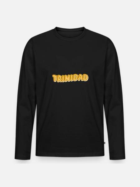 Gift for Trinidad - Men's Premium Organic Long Sleeve Shirt - black