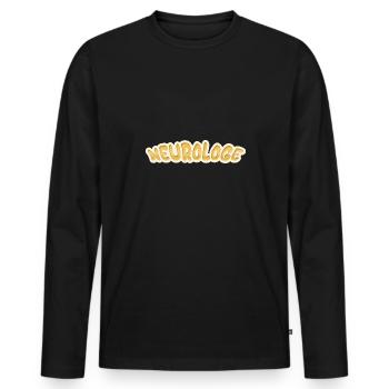 Job Neurologist - Men's Premium Organic Long Sleeve Shirt - black - Front - Nico (187cm)