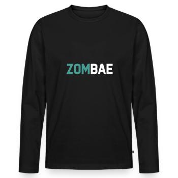 Halloween Zombie Untoter Leiche Kreatur Tot Kostüm - Männer Premium Bio Langarmshirt - Schwarz - Vorne - Nico (187cm)