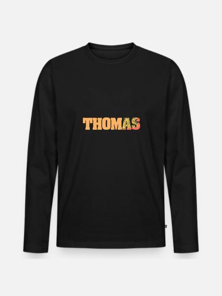 Thomas Thomas - Men's Premium Organic Long Sleeve Shirt - black