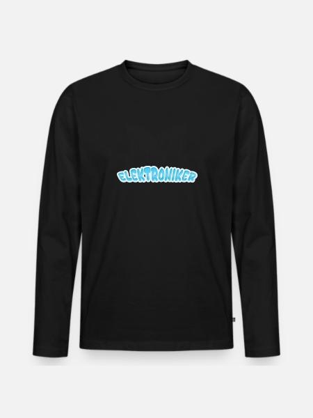 Electronics technician as electronics technician - Men's Premium Organic Long Sleeve Shirt - black