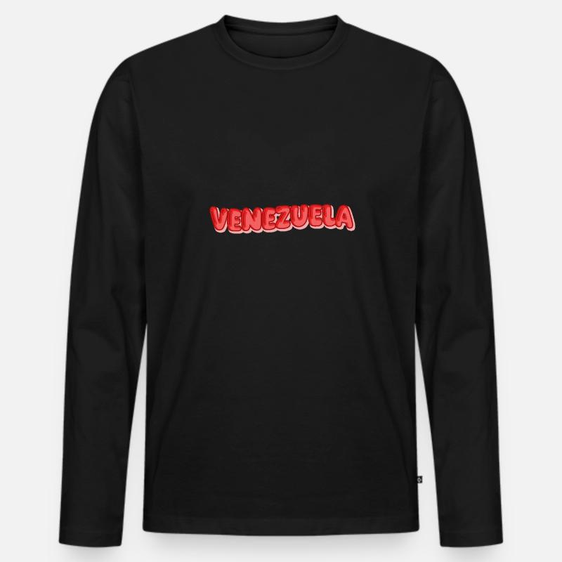 Urlaub Venezuela - Männer Premium Bio Langarmshirt - Schwarz