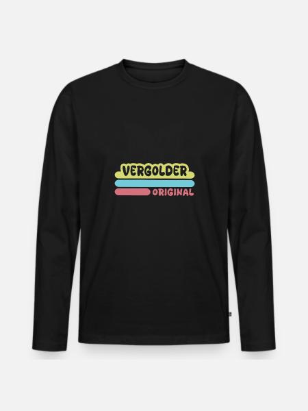 First name Vergilder - Men's Premium Organic Long Sleeve Shirt - black
