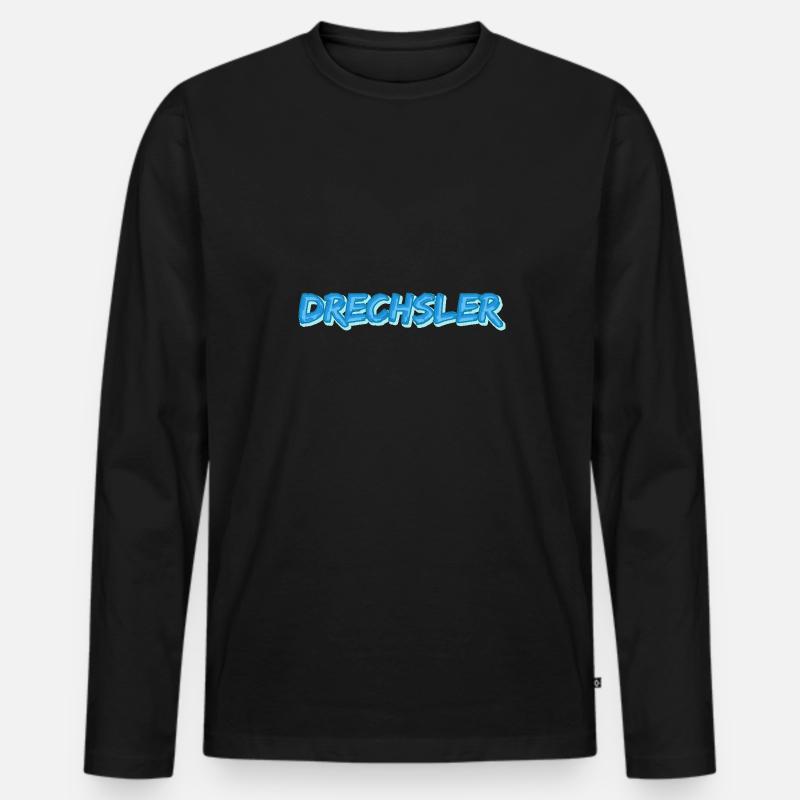 Drechsler - Männer Premium Bio Langarmshirt - Schwarz