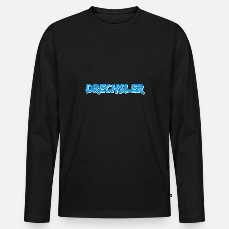 Drechsler - Männer Premium Bio Langarmshirt - Schwarz