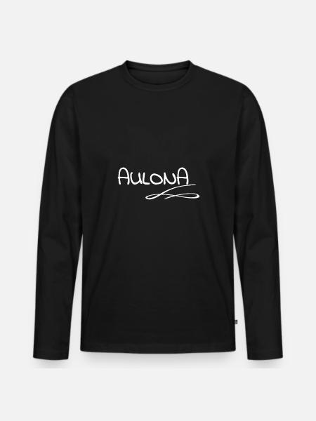 Gift for Aulona - Men's Premium Organic Long Sleeve Shirt - black