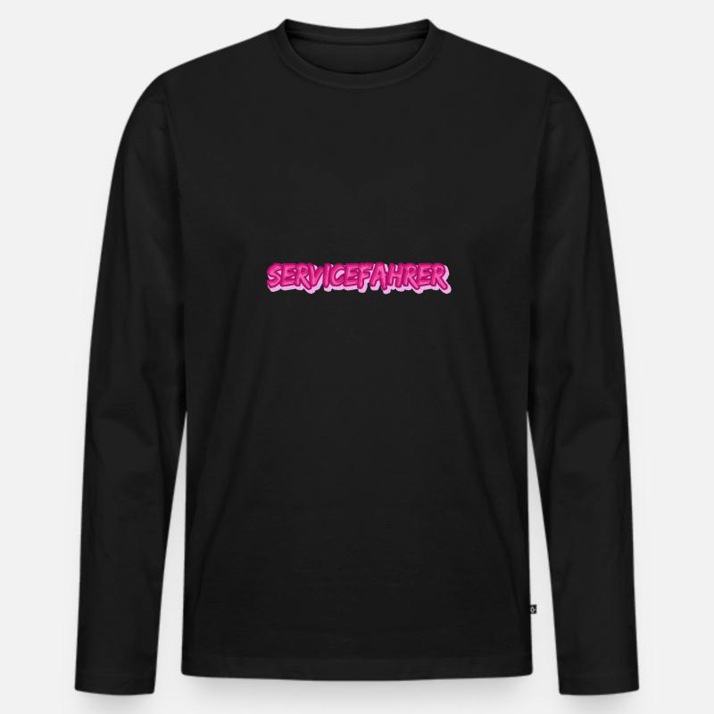 Job Servicefahrer - Männer Premium Bio Langarmshirt - Schwarz