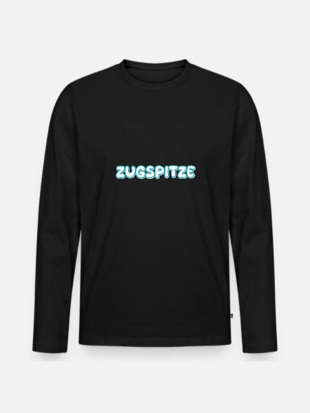 Trekking Zugspitze - Men's Premium Organic Long Sleeve Shirt - black