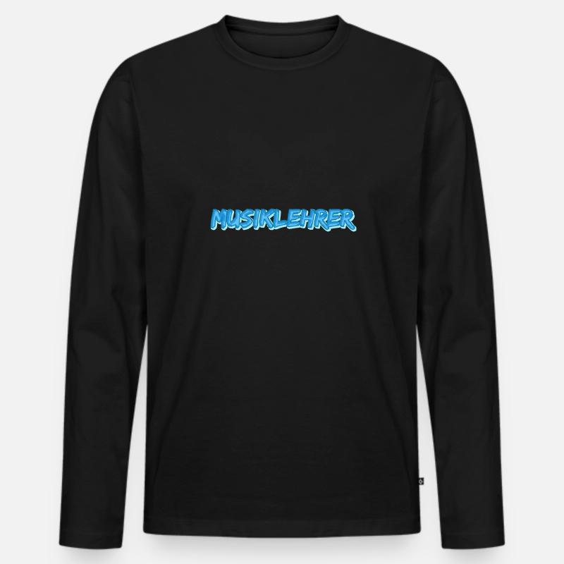 Musiklehrer als Job - Männer Premium Bio Langarmshirt - Schwarz